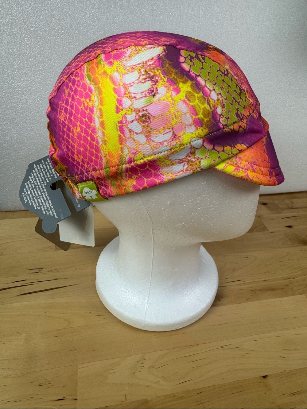 Turtle Fur Sun Shell Running Cap Calypso Pink Orange Snake Skin Stretch